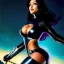 Placeholder: fullbody portrait 'beautiful booty sexy busty Raven(teen titans)'Lying with back arched,wearing minimal ancient latex armor,hyperrealistic skin,Hyperrealistic Big eyes,painting by gaston bussiere, greg rutkowski, yoji shinkawa, yoshitaka amano, tsutomu nihei, donato giancola, tim hildebrandt, oil on canvas, cinematic composition,sharp image, extreme detail,((fit full head inside picture)),32k