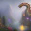 Placeholder: giant dragon by Thomas Kinkade