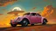 Placeholder: a high definition screen shot of a jet-fighter vw-beetle, retrofuturistic, phototrealism, Macabre Rapture End of days Revelation scene, loose brush stroke matte oil painting, sinner apotheosis,diagonal composition, unbalanced, abstract surreal horror, eerie, scary warm colors, Eldritch, by Colin McCahon Upscale @JonKnockTurnal A photorealistic futuristic pink cadillac 2999 ufo, bilaterally