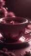 Placeholder: a cup of tea with a cup of flowers, in the style of light magenta and brown, monochromatic masterpieces, 32k uhd, refined aesthetic sensibility, soft yet vibrant, caffenol developing, barbiecore —ar 10:13 —s 750