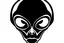 Placeholder: alien head clip art stencil