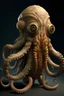Placeholder: a geigeresque creature that has the head of michael gove and the body is half octopus half trombone in photorealistic, 8K, high detail