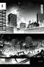 Placeholder: hiroshima nuclear bomb, city destruction, manga page, greyscale