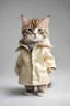 Placeholder: baby cat in raincoat. Chibi, Photograph, Canon DSLR, Tilt - shift, white background, high definition, Complete and coordinated composition, 8k