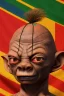 Placeholder: smeagol in Kente cloth, cinematic, zulu, ghana colours, african pattern, 8k quality