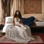 Placeholder: Maria Magdalena in agent provocateur sitting on the edge of her bed in Bethlehem during Jesus' era: tapestry and poetries