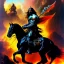 Placeholder: portrait oil on canvas, Death Dealer riding black horse ,comic book cover, mystical colors,insanely detailed,realistic,intrincate detail, 16k resolution, masterpiece,Frank Frazetta,Alex Horley, Simon Bisley,Oscar chichoni