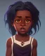 Placeholder: Portrait of a sweet dark skinned toddler witch girl with long dark hair