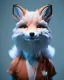 Placeholder: clean art of a cute fantasy fox creature made of segments of stone, soft lighting, soft pastel gradients, high definition