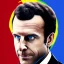 Placeholder: Portrait of Emmanuel Macron in the style of Pixar Studio movies