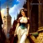 Placeholder: fullbody portrait 'beautiful busty medieval woman on street in medieval city',corset,painting by gaston bussiere, greg rutkowski, yoji shinkawa, yoshitaka amano, tsutomu nihei, donato giancola, tim hildebrandt, oil on canvas, cinematic composition, extreme detail,((fit full head inside picture)),32k