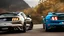 Placeholder: ford mustang and bugatti veyron Fused, rear view, desktop wallpaper, 4K, Cinematic