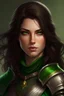 Placeholder: Hot Brunette Knight Lady with green eyes