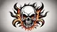 Placeholder: screaming burning skull logo