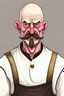 Placeholder: bald innkeeper with white dirty apron and moustache