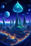 Placeholder: Oregami galaxy city in the universe with cool aliens