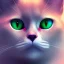 Placeholder: Cat, white, hyperrealism, masterpiece, expert, 8K, sharp focus, cinematic lighting, pink, green, blue, pastel