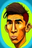 Placeholder: face Roberto Firmino Brazilian soccer player 2d cartoon