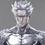 Placeholder: silver skinned anime man