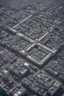 Placeholder: aerial view photo of a city that is made from microchips