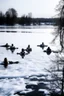 Placeholder: corpses in frozen lake