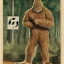 Placeholder: Bigfoot smoking a joint wearing a nazi uniform
