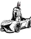 Placeholder: real massive Batman, with hi s vehicle coloring page, full body (((((white background))))), only use an outline., real style, line art, white, clean line art, white background, Sketch style.