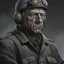 Placeholder: German ww2 tank commander realistic digital art grey clothes