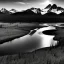 Placeholder: Ansel adams monochrome Photo of muskeg in alaska, hyper realistic, zone system, even tones, rich gradients, dramatic lighting