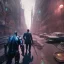 Placeholder: lobster, fallout 4 character in action, yohan diniz(fast walker) as robot in the streets of cyberpunk city , cracks in ground, hospital, unreal, oil painting, chalk,spray paint, clay, vox model