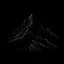 Placeholder: draw a black mountian with black background