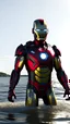 Placeholder: Iron man emerging from scerene still Water, portrait photo, cinematic --v 5.1 --ar 16:9 --s 500 --c 50