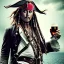 Placeholder: Captain Jack Sparrow Cheering with a beer in his hand