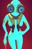 Placeholder: Tendril-gas-mask-Synthesizer-proboscis. Golden to cyan surfaces body, latex. skin is white hard plastic material. Cyber-punk Metallic headphones and speakers, Old-fashioned cameras integrated to heads. Perfect body, thick thighs and calves. simple face. Wide hip, red fabric skirt bleats nicely. Partly symmetrical. Golden ratio. Space-corrosion, rusty and decayed background. Steam-machines-plunge-air-bottles. Blue euclidean 3D-tiling moth surveillance walls. Oppressive atmosphere. Purple Rain.