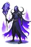 Placeholder: dnd Mindflayer holding an evil spear, dnd artsyle