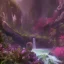 Placeholder:  scifi landscape, bioluminsescent plants, 8k resolution, dynamic lighting, ultra hyperdetailed, waterfalls, ultra colourful flovers,, very small details, realistic.