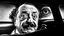 Placeholder: an angry Salvador Dali driving horse shaped surrealist car with eyes, , 4k, sharp edges ,Chiaroscuro, hyper realism, realistic, highly detailed, high contrast black and white, sharp