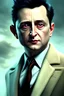 Placeholder: Oswald Cobblepot, physically fit, scars, dark hair, dark eyeshadow, black eyes, soft round eyes, 8k resolution, cinematic smooth, intricate details, vibrant colors, realistic details, masterpiece, oil on canvas, smokey background