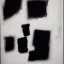 Placeholder: abstract artwork of black and white rectangles, oil on canvas, black and white, smudged charcoal, in the style of mark rothko