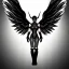 Placeholder: angel, demon, angel demon hybrid, half angel, half demon, black angel wings, white demon wings, black and white, balance, horns, armor, noble clothes, black and white armor, black and white clothes