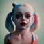 Placeholder: Cute baby character harley quinn, photo realistic, unreal engine, cinematic lighting 8k --v 4