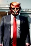 Placeholder: Ultra realistic image, Donald trump zombie, zombie performance, suit, skull, blood, torn arm, night, walking twisted, waist up view, thriller style, dark ambient, highly detailed, White House background, concept art, unreal engine 5, ray tracing, RTX, ultra detail, volumetric lighting, high definition, high resolution.