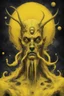 Placeholder: yellow god of ballance inhumane cosmic horror yellow paint