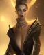 Placeholder: old evil queen in black leather gown, femme fatale, volouptous, busty, cleavage, angry, emperious, 8k resolution concept art portrait by Greg Rutkowski,