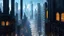 Placeholder: A stunning and highly detailed Ralph McQuarrie-inspired futuristic sci-fi cityscape. The metropolis is adorned with towering skyscrapers, intricate architectural designs, and neon lights that create a vibrant and atmospheric atmosphere. The city is captured in a cinematic view, with a sense of depth and perspective that draws the viewer into the scene. The realistic rendering and hyper-realistic details enhance the immersive, otherworldly experience.