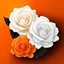 Placeholder: Create white rose and orange background