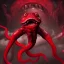 Placeholder: red, tentacles, eyes, teeth, monster, horror, blood, huge, scary, hyperrealism, gore, masterpiece, expert, volumetric lighting, deformed, sharp focus, 8K