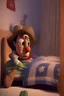 Placeholder: Woody from Toy Story going to bed