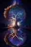 Placeholder: Cosmic Mirror Tree, A Spiritual Nexus Bridging Heaven, Earth, and the Universe, 4k, high resolution