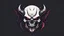 Placeholder: Demon skull logo minimalistic cyberpunk